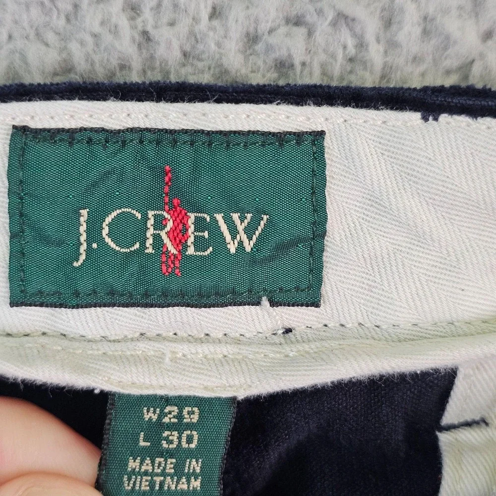 J.Crew Corduroy Pants Mens 29x30 Blue Classic Straight Chino Stretch Casual
